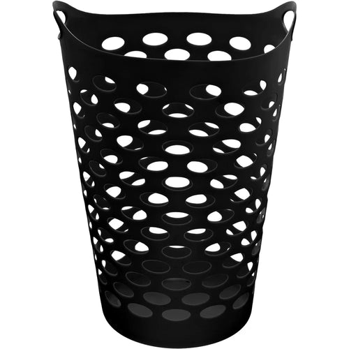 2 Pack Flexible Laundry Hamper with Carrying Handles Round Shape Durable Plastic