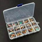 30pcs Metal Spoon Spinner Fishing Lure with Treble Hook Fishing Wobblers Artificial Bait for Freshwater and Saltwater