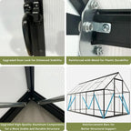 6 x 8 FT Polycarbonate Greenhouse,