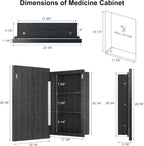 Recessed LED Medicine Cabinet with Dimmable Lights,