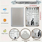 1PC Tin Sign 5-Star Bathroom