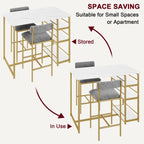 3 Pieces Dining Room Table Set Counter Height Kitchen Table and Chairs