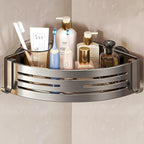 No Drill Suction Corner Basket,Wall Mount Organizer