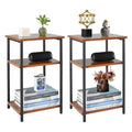 2/3-Tier End Table Side Tables with Adjustable Feet