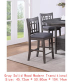 Contemporary 5pc Counter Height Dining Set, Round Table with Leaf & 4 Side Chairs