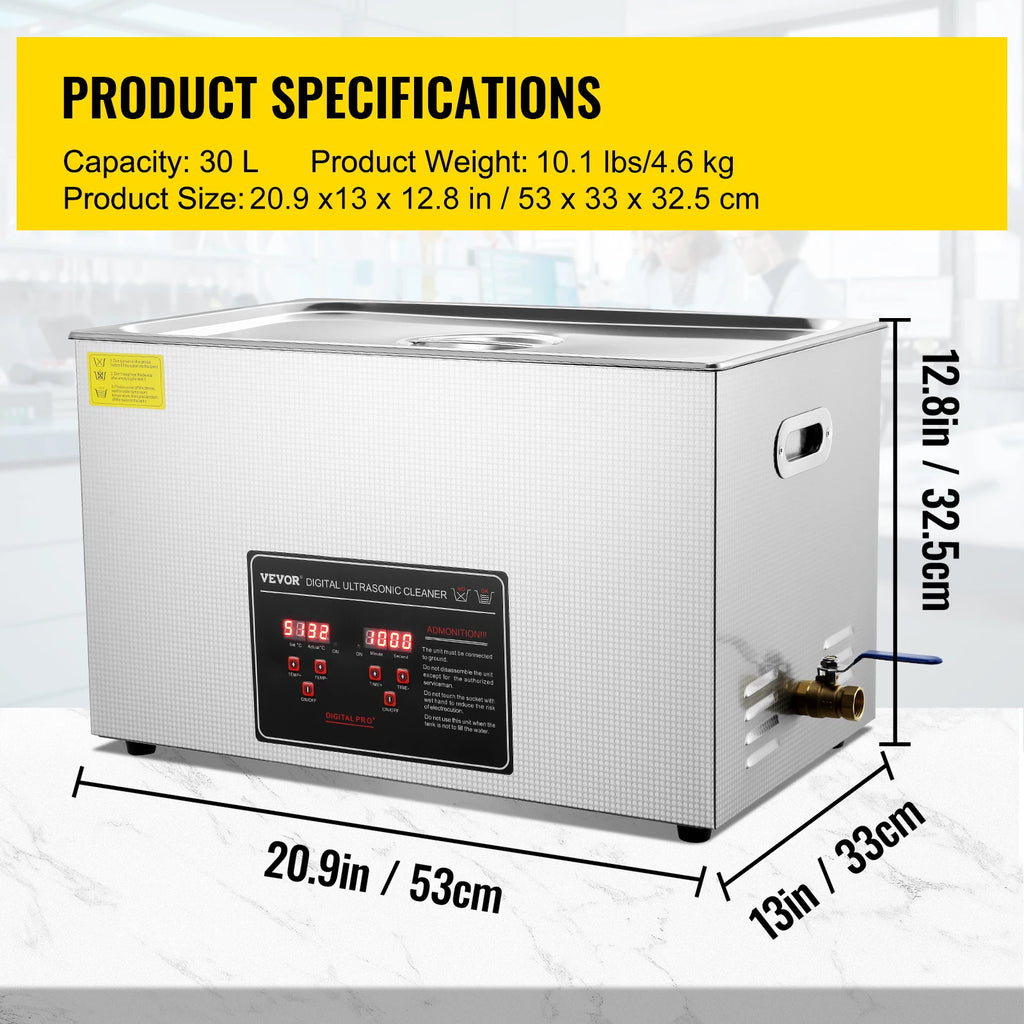 2L 3L 6L 10L 22L 30L Ultrasonic Cleaner Stainless Steel
