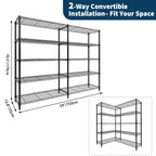 Heavy Duty Storage Shelves 4/5 Tiers Metal Shelving Unit Adjustable