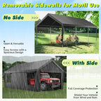 Durable 12x20ft Portable Garage with Galvanized Frame, Waterproof and UV Protection