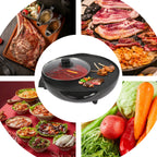 5-Gear Electric Hot Pot with Frying Pan, 1350w