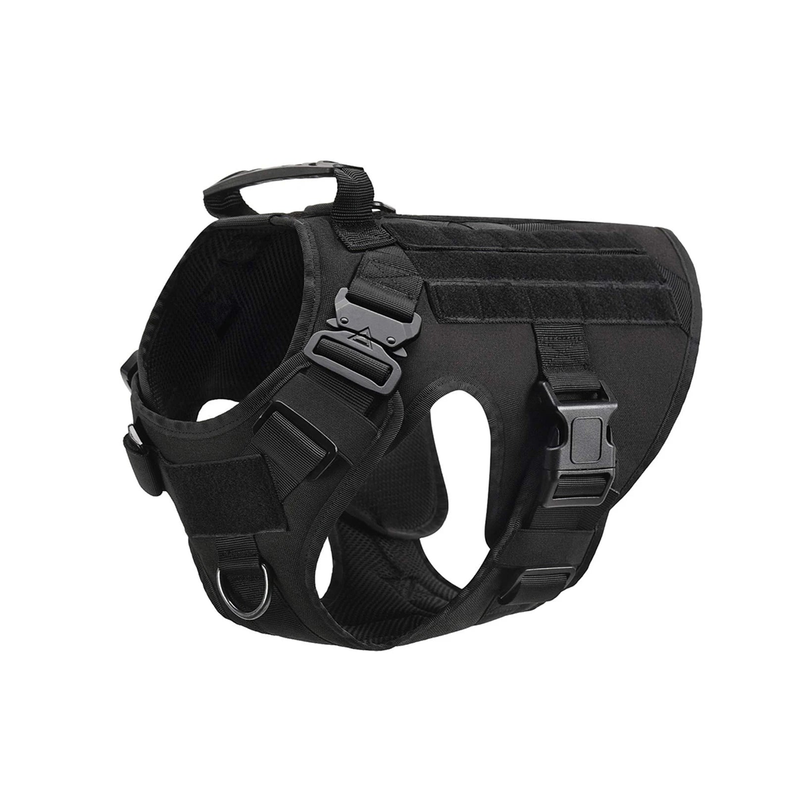 Tactical Dog Harness Collar Leash Molle Pouches For Medium Large Dogs