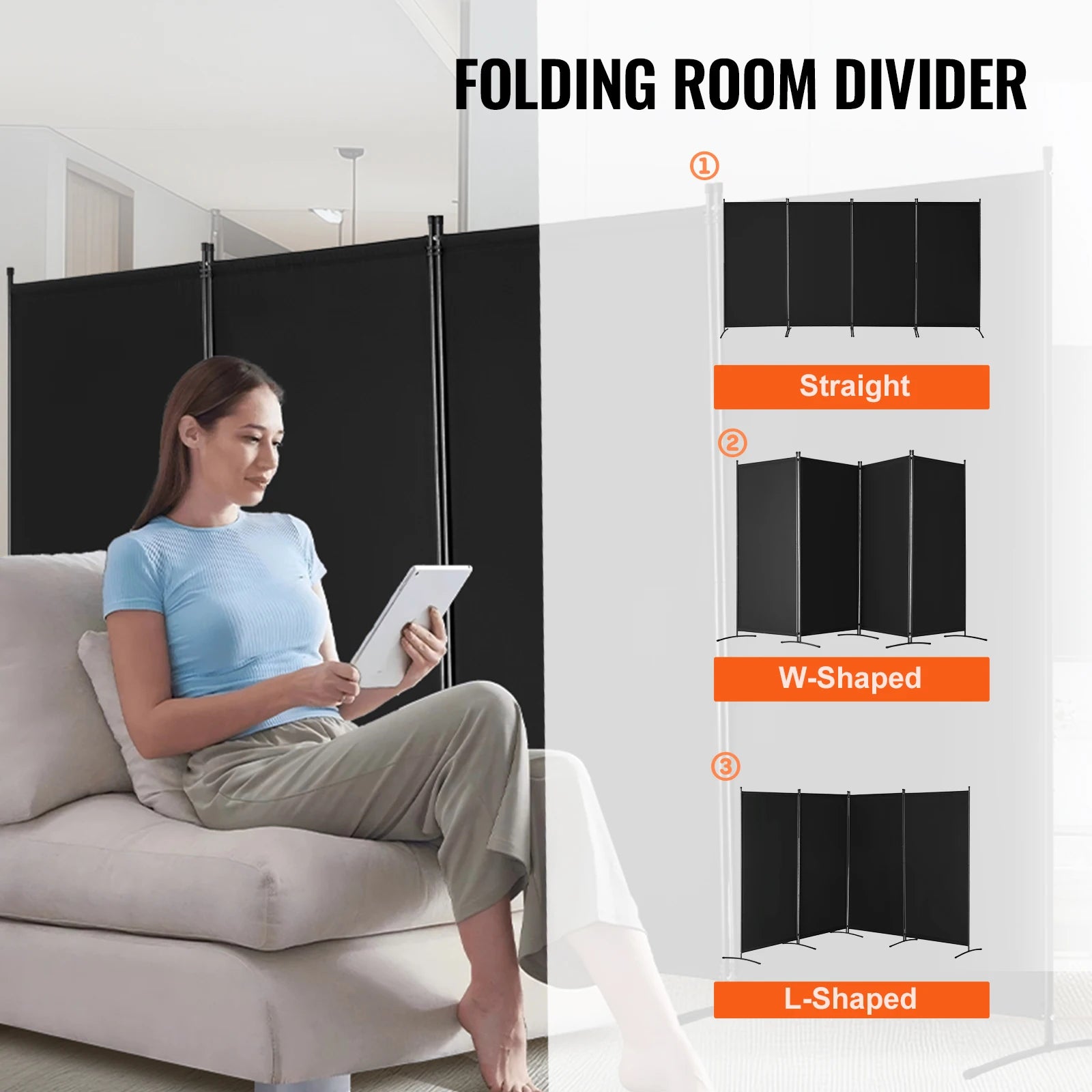 3/4/6 Folding Privacy Screen and Portable Freestanding