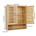 Wall Mounted Bathroom Cabinet Storage Shelf Bamboo Medicine Cabinet