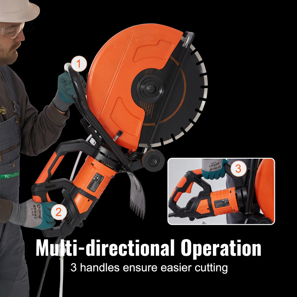 Electric Circular Saw Cutter with Max. 6 in Adjustable Cutting Depth Wet Disk Saw