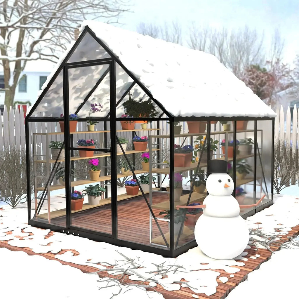 6 x 8 FT Polycarbonate Greenhouse,
