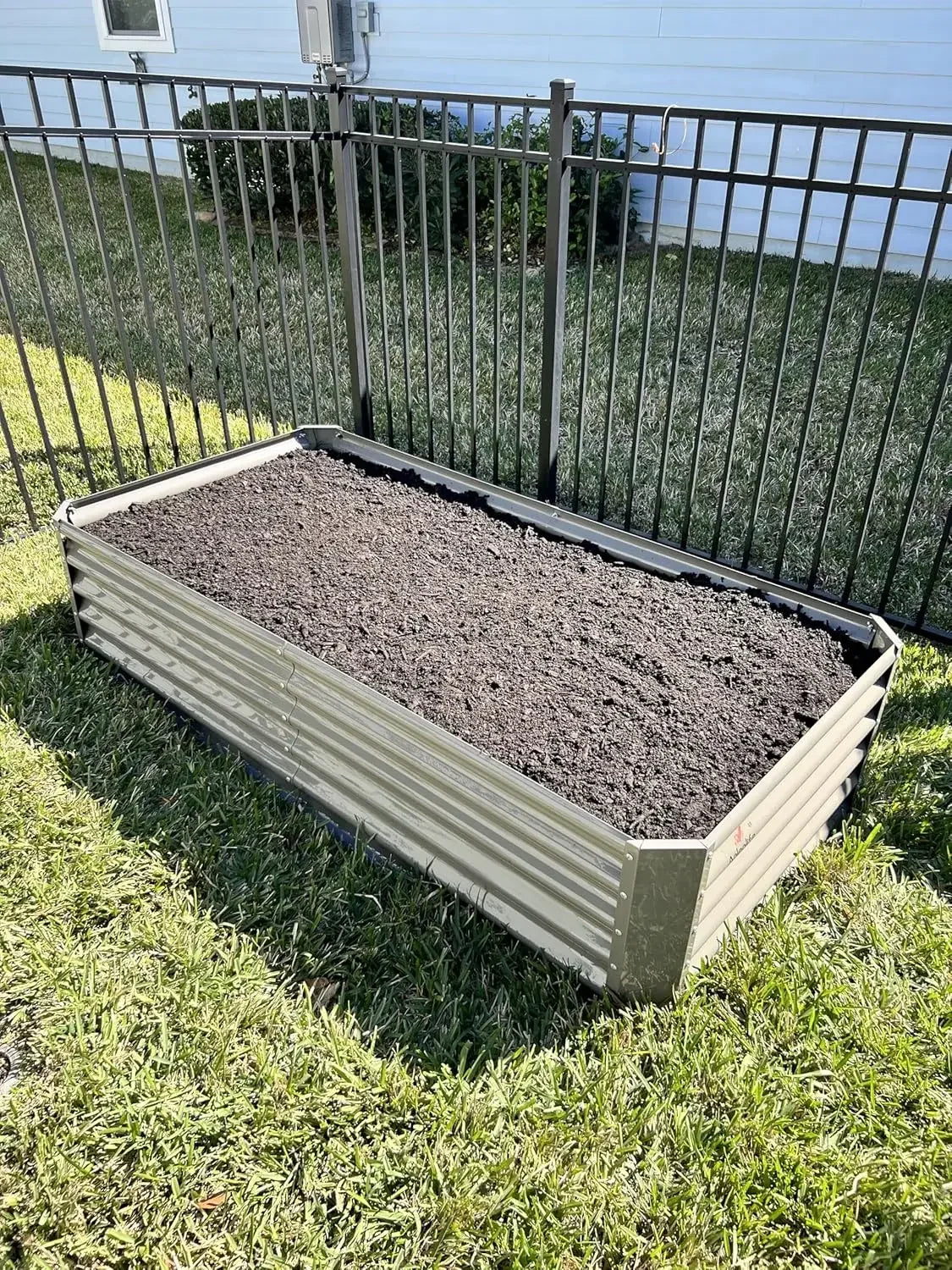 6X3X1.5 ft Rectangular Metal Planter Box for Planting Vegetables Flowers Herb,