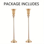 Wedding Centerpiece Vase, Floor Vase - 32.5 Inch Multi-Purpose Metal Vase for Party Events, Christmas and Halloween Decorations