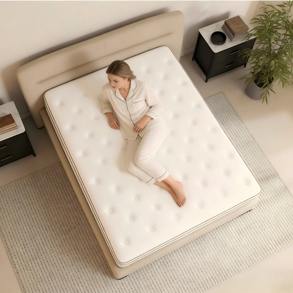 12 Inch Queen King Full Twin Mattress in a Box with  Memory Foam & Pocket Springs, Motion Isolation, Pressure Relief