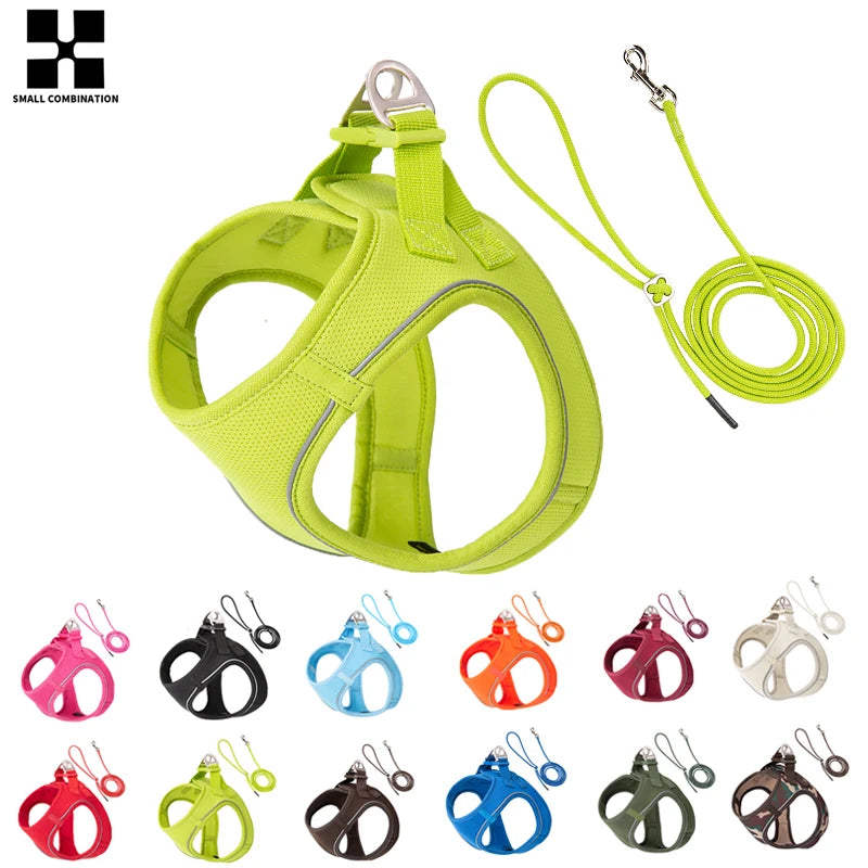 Dog Harness Leash Set for Small Medium Dog Adjustable Reflective Puppy Cat Harness