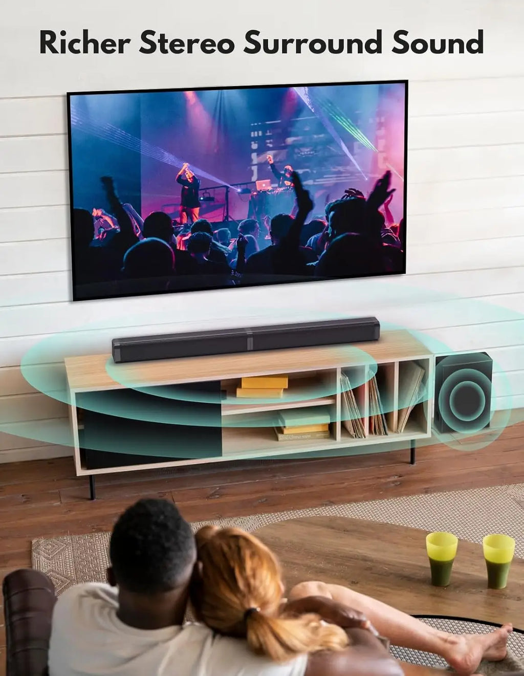 2-in-1 Separable Sound Bar with Subwoofer for Smart TV