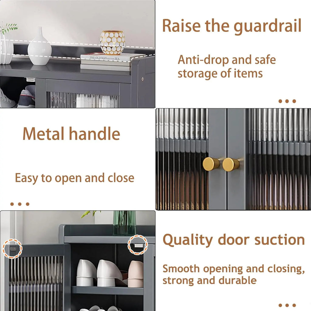 Shoe Rack for Closet, Entryway Shoe Storage Cabinet for 36-40 Pairs,