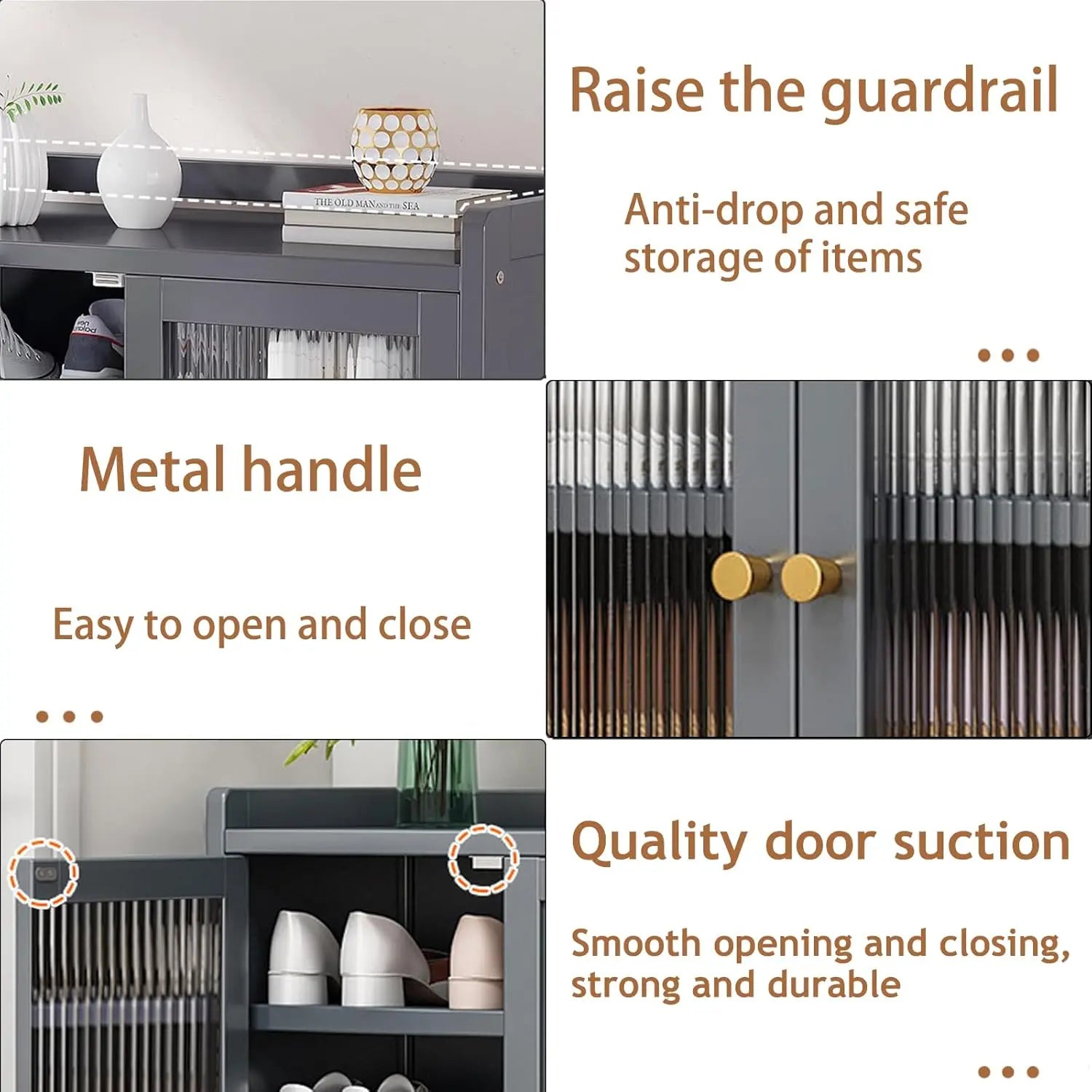 Shoe Rack for Closet, Entryway Shoe Storage Cabinet for 36-40 Pairs,