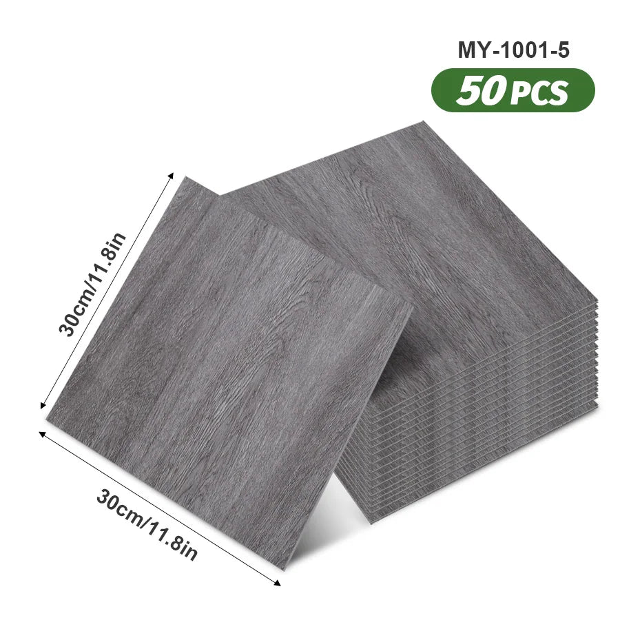 50pcs SXP Floor Sticker Peel and Stick 11.81x11.81in Self adhesive Wall Stickers Easy DIY 1.5mm thick Applies to any indoor