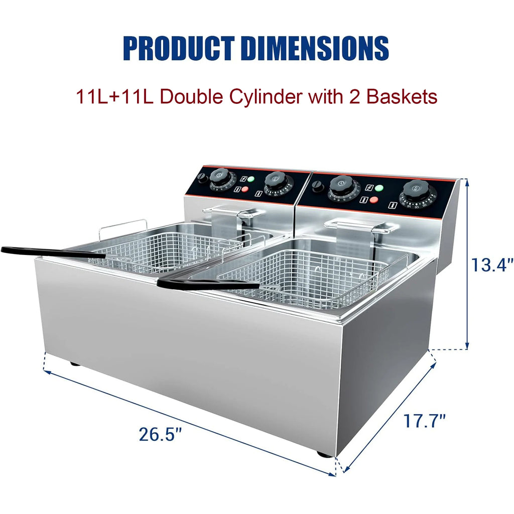 Commercial Electric Deep Fryer with Baskets