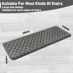 Bullnose Carpet Stair Treads Set -Non-Slip, Premium Soft，Skid Resistant, Washable, Reusable, and Easy to Install