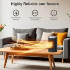 Portable Electric Space Heater with Thermostat, Remote, 70° Oscillation, Timer & 5 Modes for Indoor Home Office Use