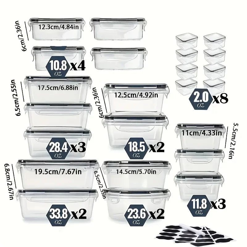48-Piece Leakproof Food Storage Containers Set