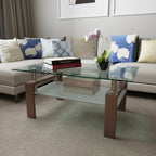 Rectangle Black Glass Coffee Table