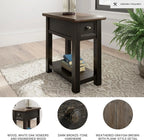 Tyler Creek Chair Side End Table, Smooth-gliding Drawer