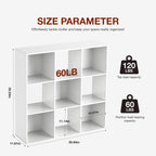 9 Cube Storage Organizer Wooden Shelf Bookcase