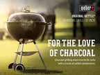 Weber 22" Original Kettle Charcoal Grill – Black for BBQ & Outdoor Cooking