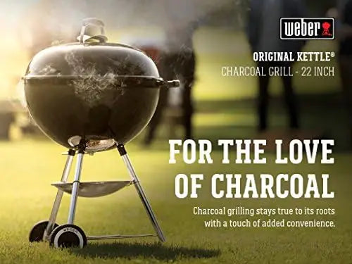 Weber 22" Original Kettle Charcoal Grill – Black for BBQ & Outdoor Cooking