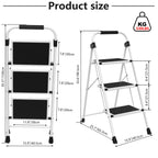 Folding Step Stool with Anti-Slip Pedal 330lbs Capacity