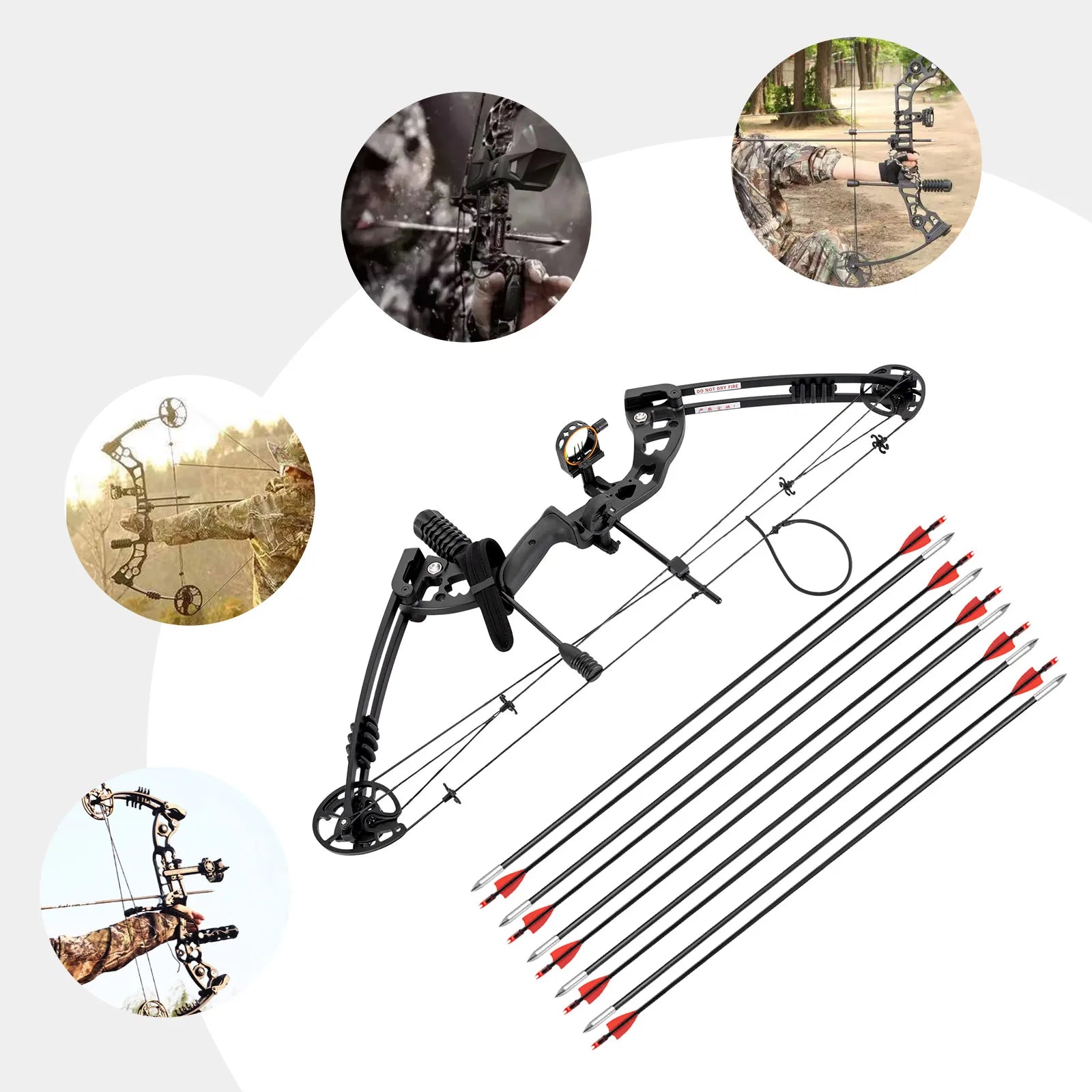 Right Hand Archery Compound Bows Draw Weight 30-55lbs,Adjustable for Adults and Beginners 310fps