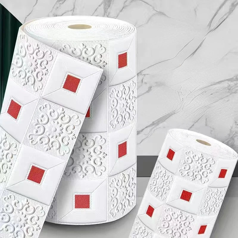 10M stickers Self-Adhesive Panels 3D Soft Crash Foam Wallpaper Imitation Brick Wall Stickers
