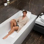 125*36cm Bathtub Mat White Bathtub Mat with Pillow