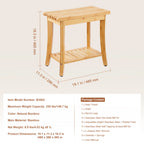 Bamboo Shower Bench 19.1x11.3x18.3 in Waterproof