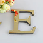 26 English Letters Wall Sticker 3D Mirror Acrylic Gold