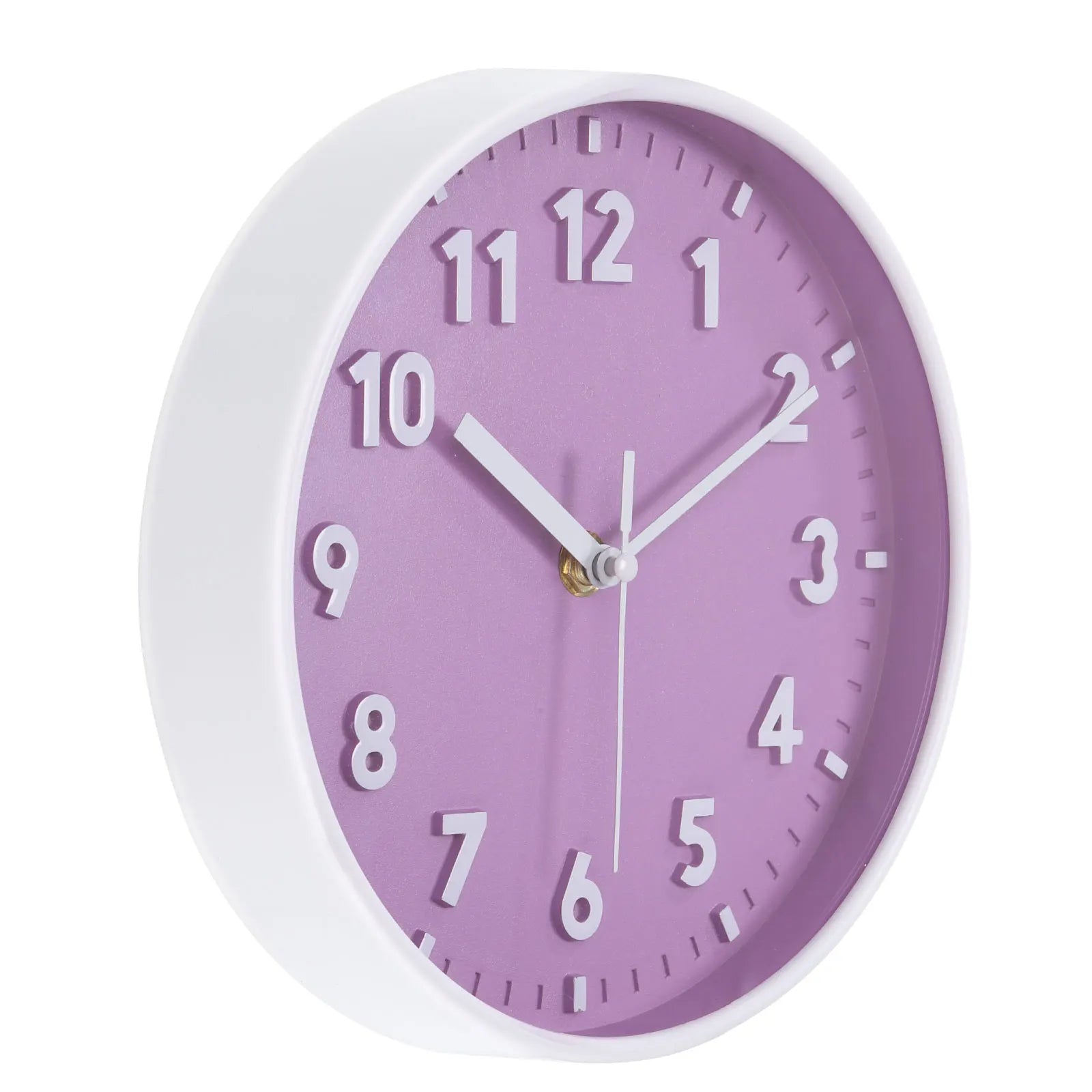 8 Inch Wall Clock 3D Number Quartz Battery Operated Silent Non-Ticking