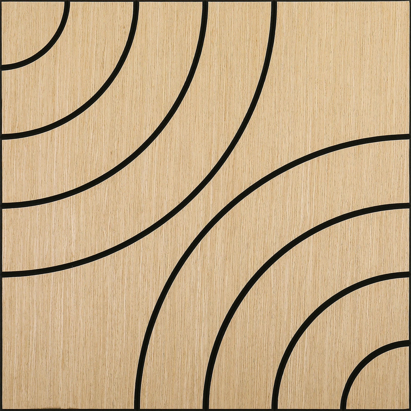 Acoustic Sound Absorbing 3D Wood Slat Self-Adhesive Peel and Stick Wall Panels Set of 4 for Interior Noise Reduction