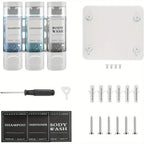 Wall-mounted Soap Dispenser, Shower Gel Dispenser, 3-in-1 Shampoo and Conditioner Dispenser
