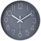 10 Inch Silent Wall Clock Non Ticking with Glass Cover