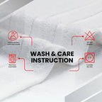 Luxury Cotton Bath Towels Set of 2, 27x54 Inches, Brilliant White - Soft and Absorbent for Ultimate Comfort