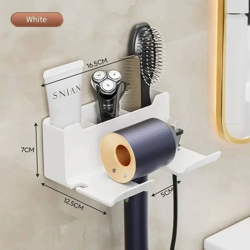 1 Pcs Plastic Hair Dryer Stand Bathroom Organizer