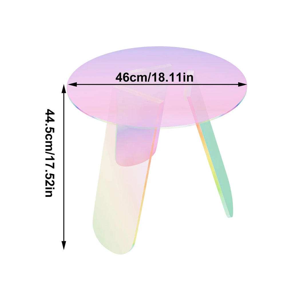 Round Iridescent Side Table