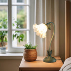 Vintage bedside flower lamp, adjustable direction lamp