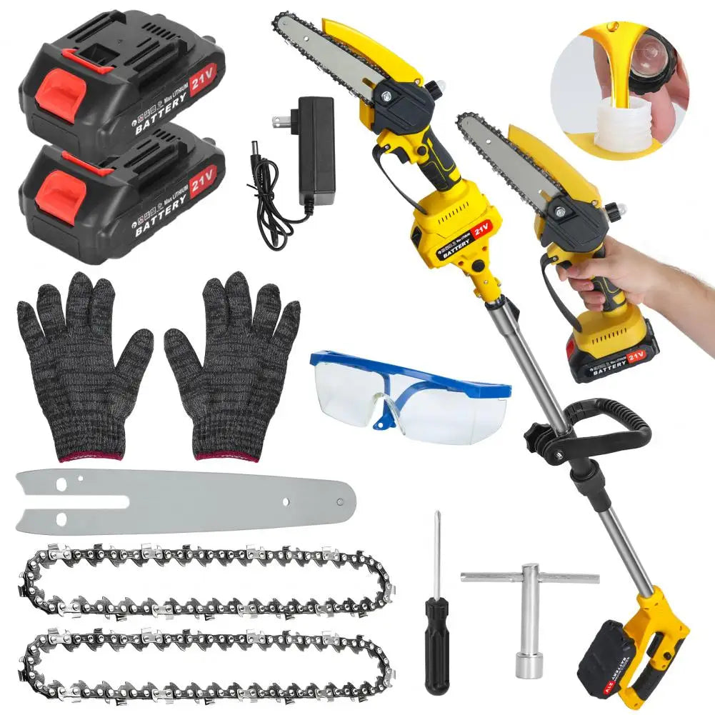 2 in 1 Cordless Pole Saw & Mini Chainsaw, 6-inch